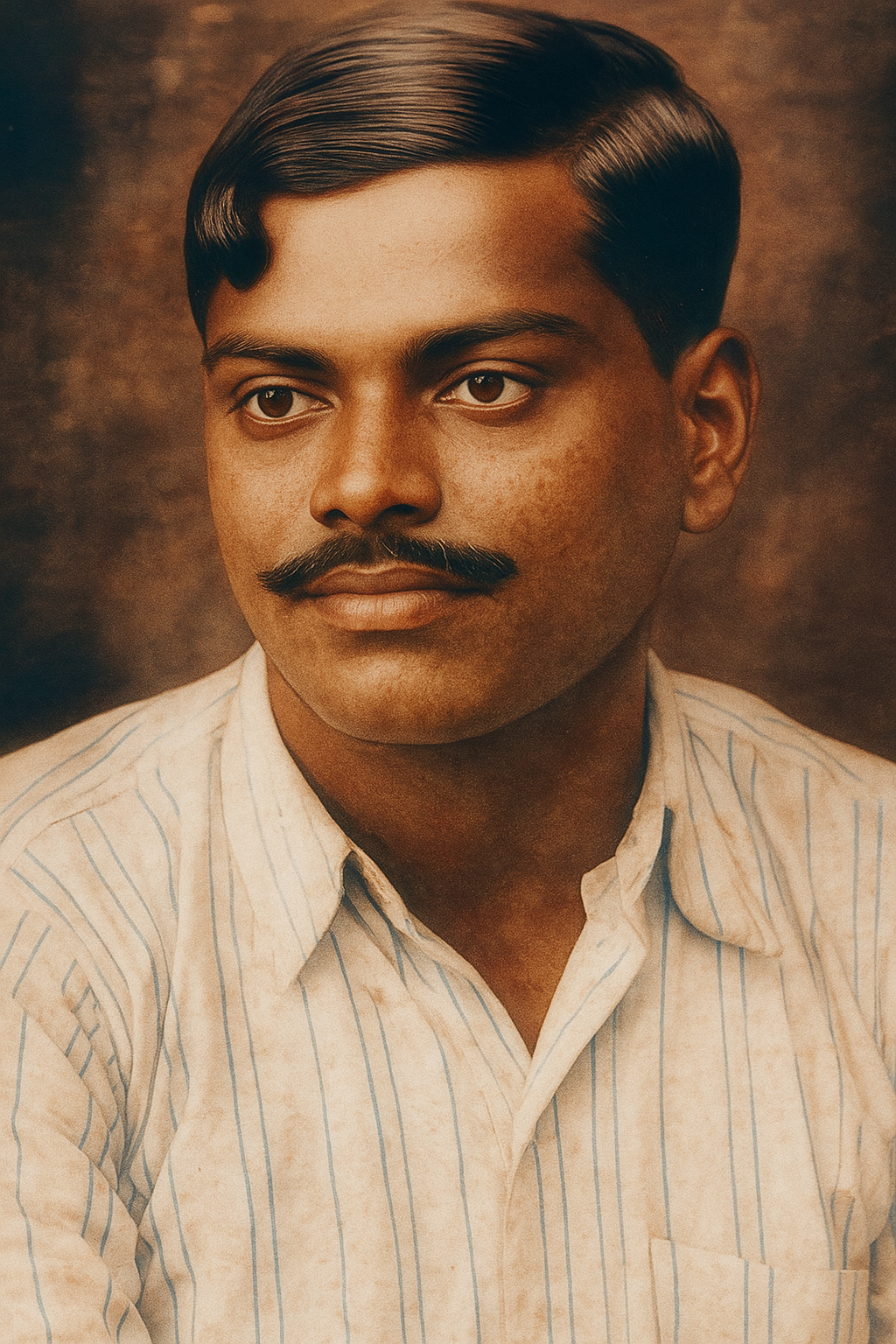Chandrashekhar Azad coloured pic by ai on rjvishal.com