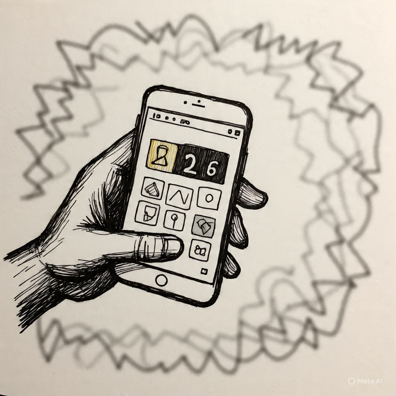 a human hand holding iphone and in