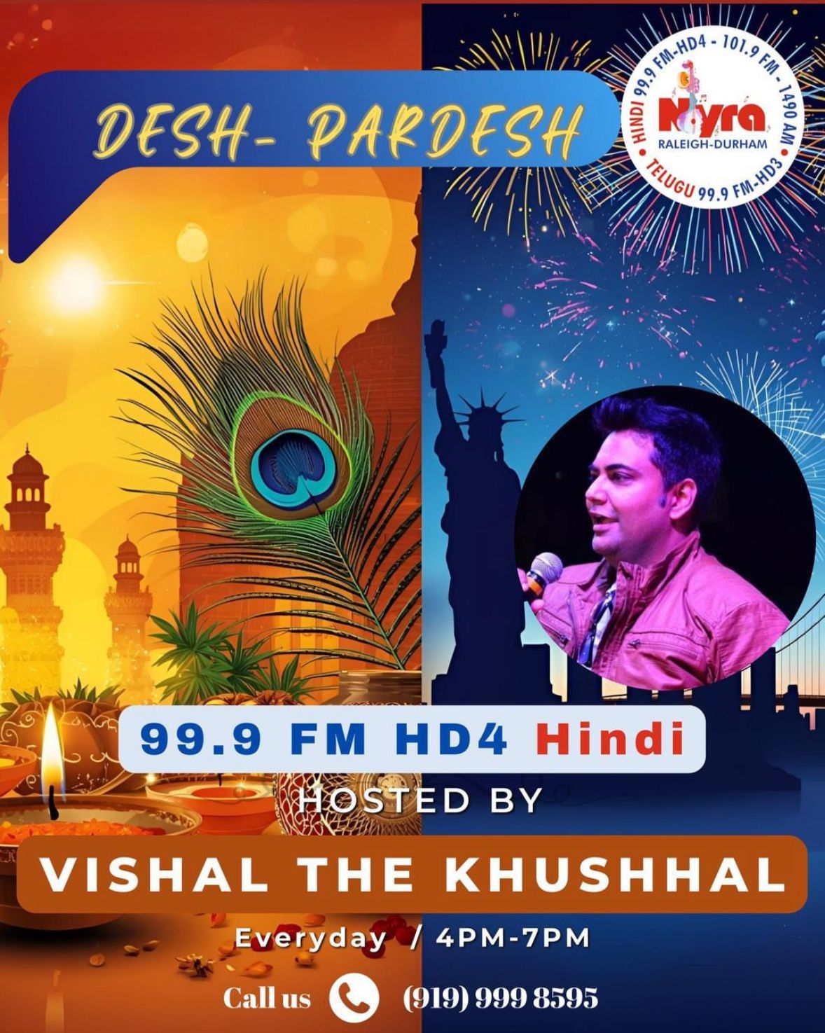 Rj Vishal the Khushhal on Radio Nyra USA